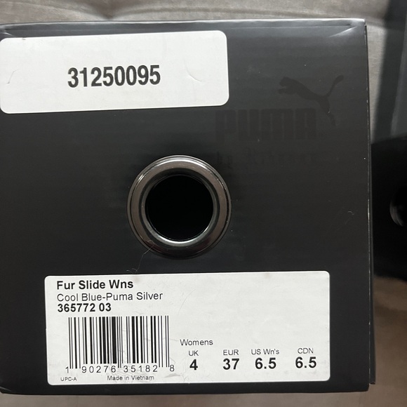 PUMA -FENTY FUR SLIDES-cool blue puma silver size EUR37 US 6.5 - Picture 4 of 6